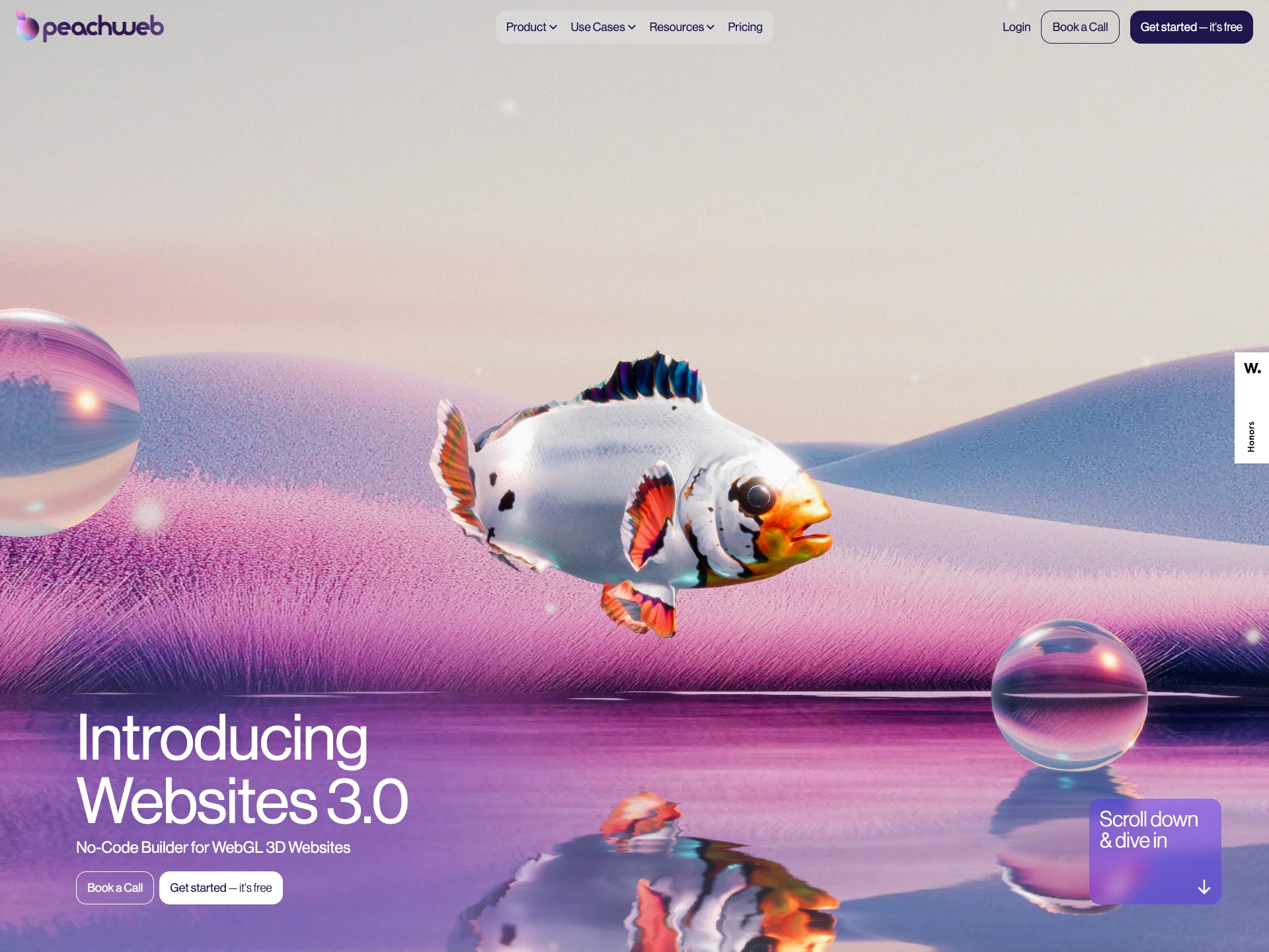 PeachWeb I Stunning Interactive 3D Websites Without Code