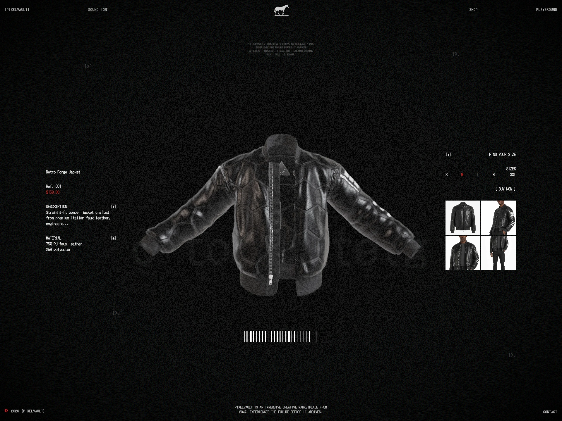PIXELVAULT – An Immersive Creative Marketplace from earth 2047