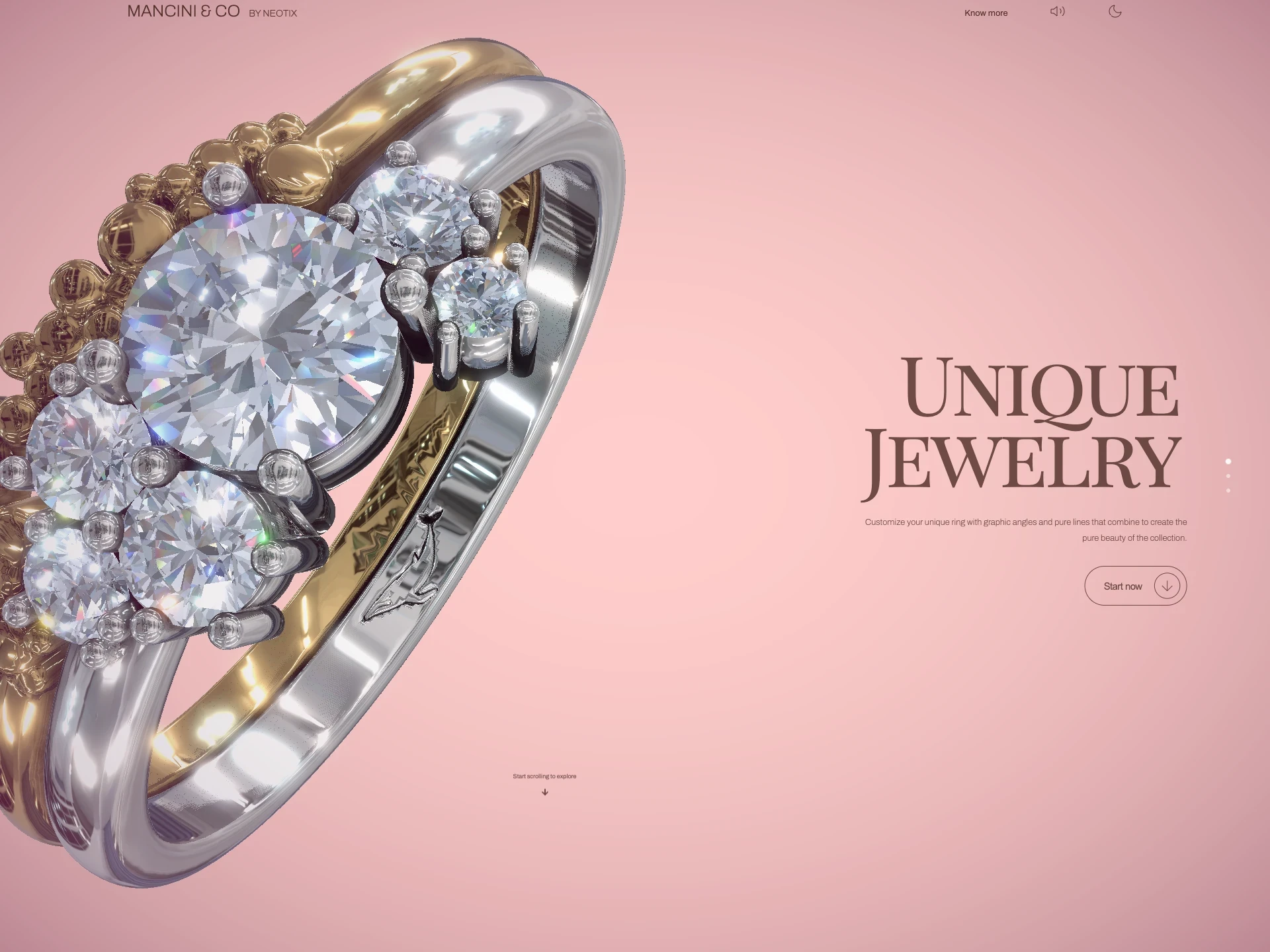 Jewelry landing page