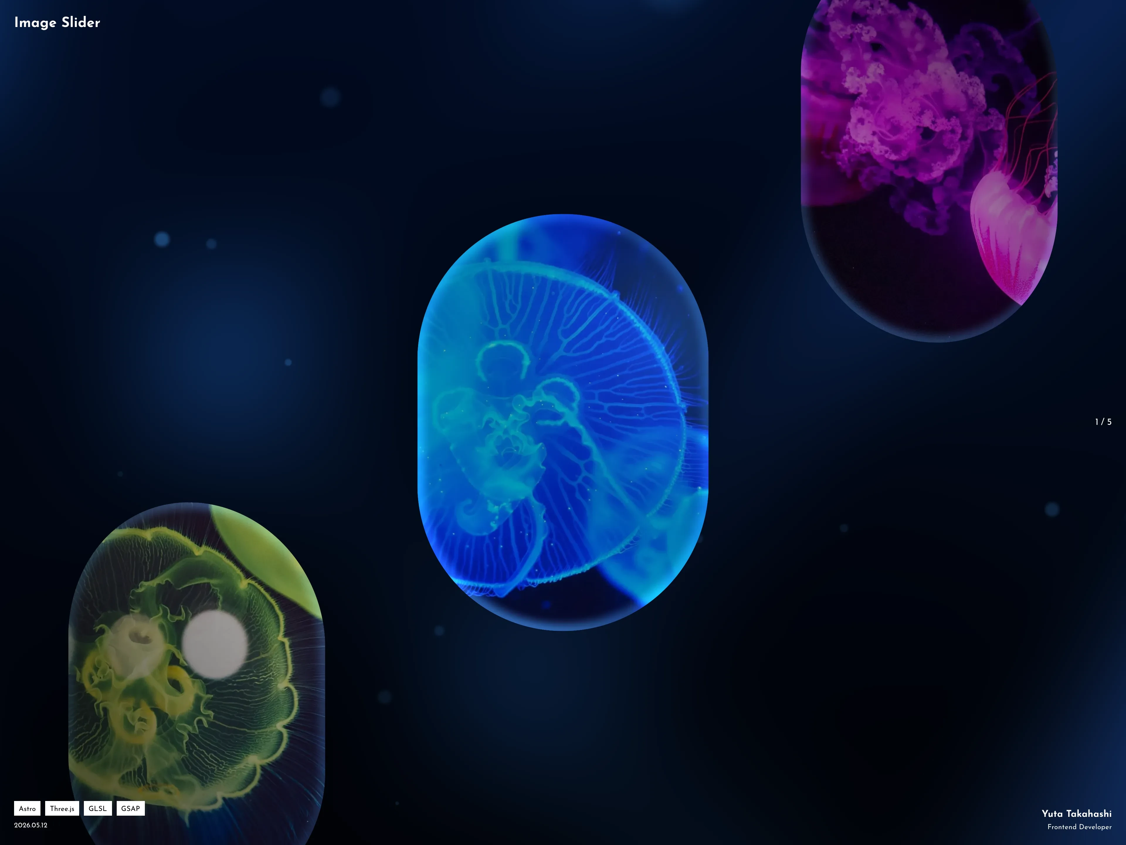 Three.js Image Slider