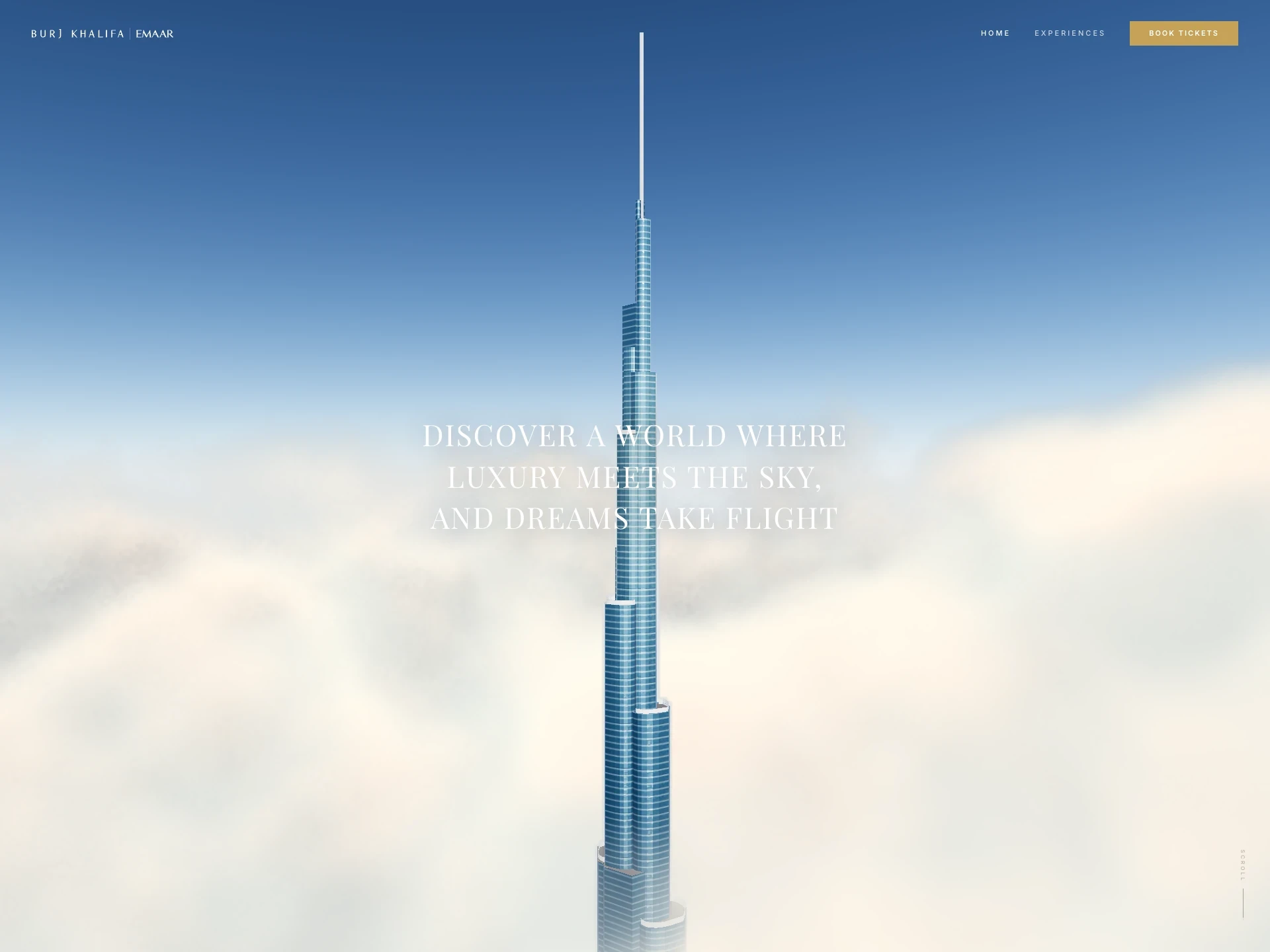 Burj Khalifa • Immersive 3D Website Design Concept