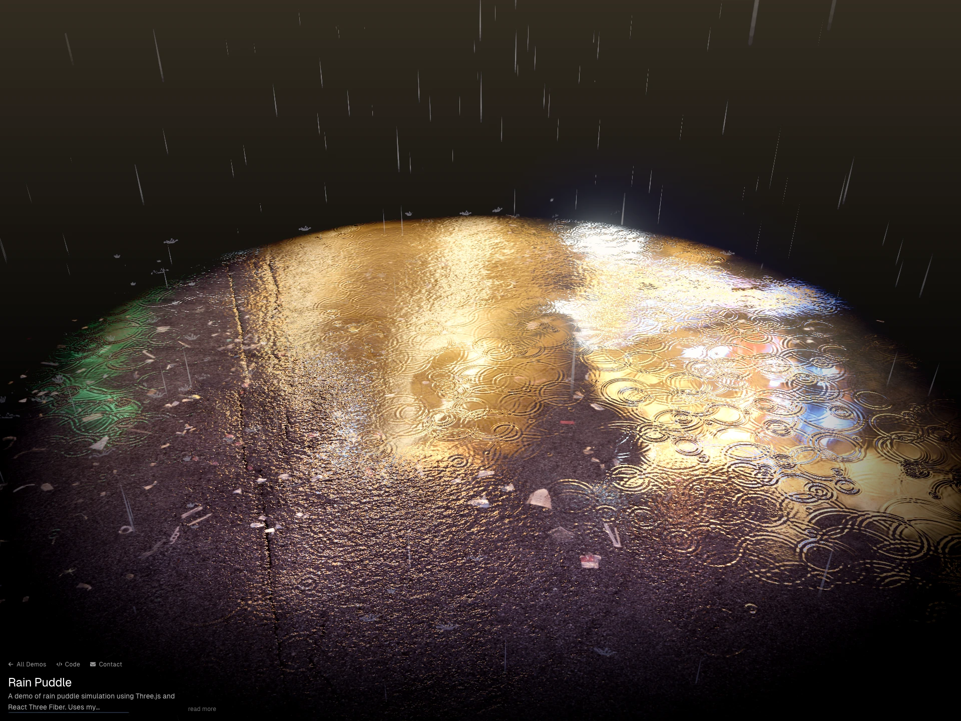 Rain Puddle | Demos | Faraz Shaikh