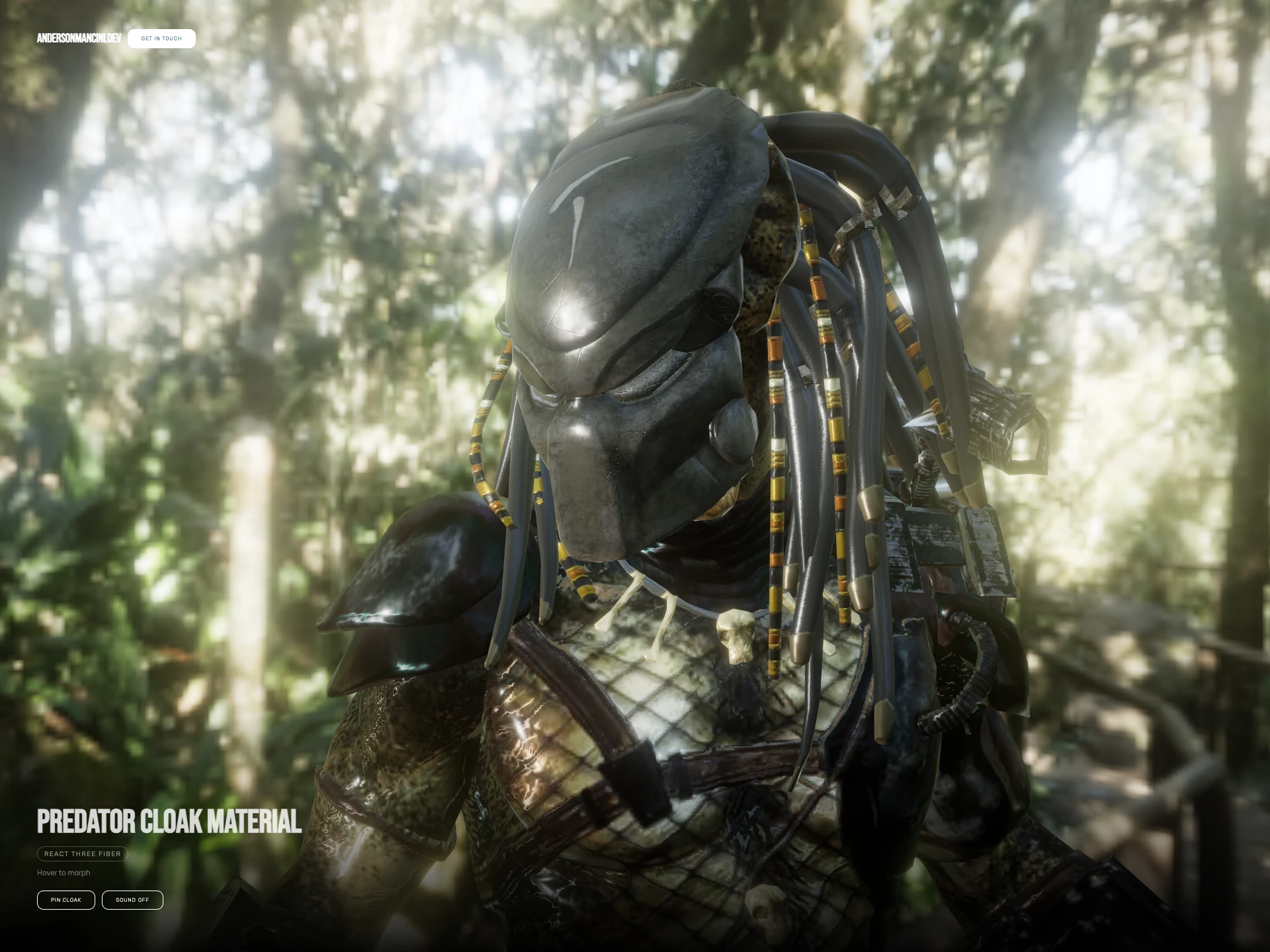 Predator Cloak Material for React Three Fiber