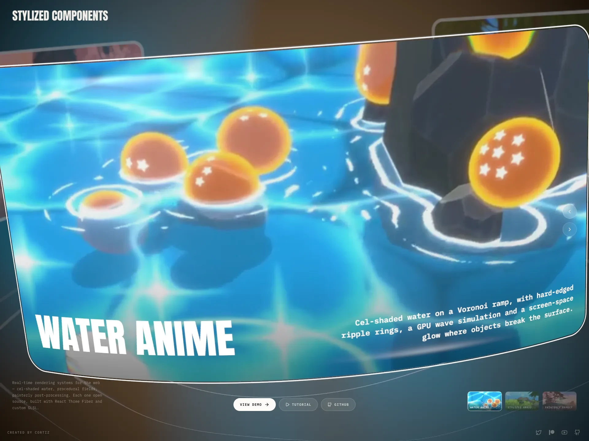 Stylized Components — Real-time WebGL demos by Cortiz