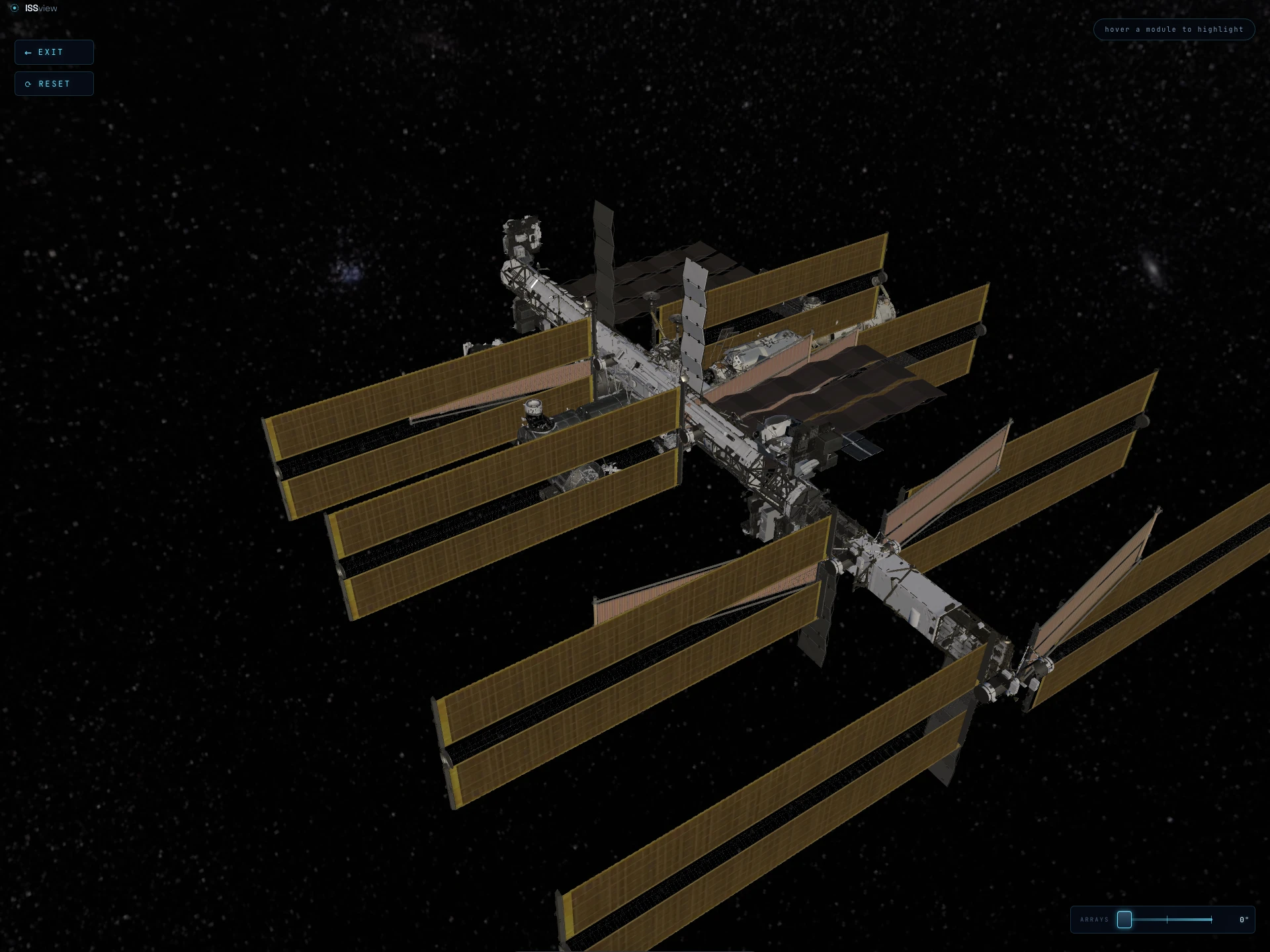 ISSview — Simulated live view from the International Space Station