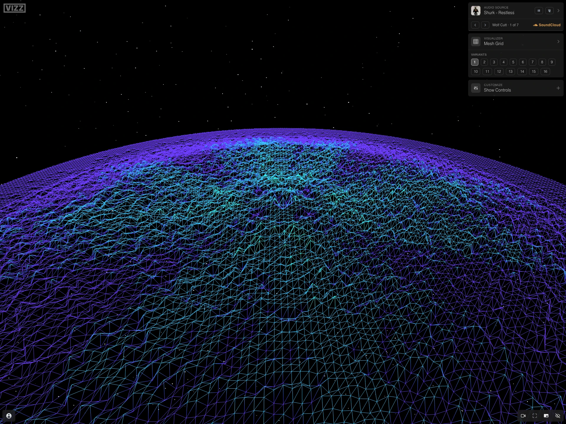 A Real-time Music Visualizer In Your Browser | vizz.fm
