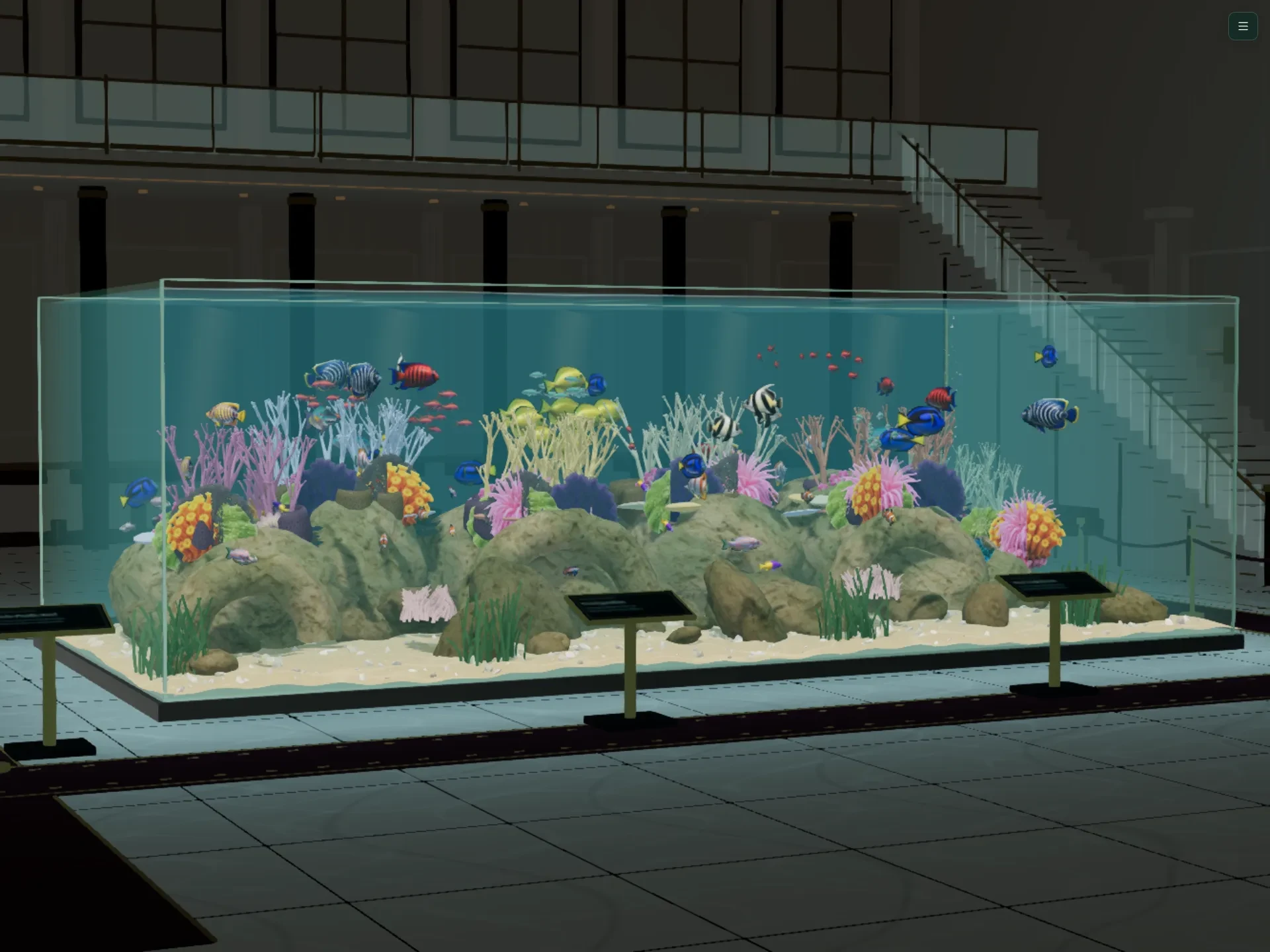 Ultra Aquarium — living Three.js reef with real 3D